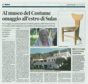 Articolo mostra Sulas del 27 aprile 2019